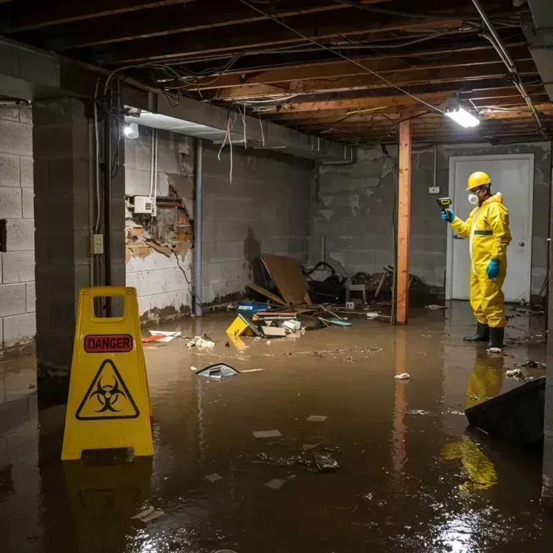 Flooded Basement Electrical Hazard in Elkton, KY Property